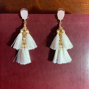 White & gold earrings!